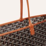 Goyard Artois Tote MM Black and Brown Goyardine Canvas & Chevroches Calfskin Palladium Hardware - Image 3